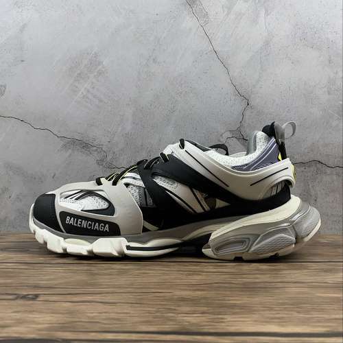 【580】[BA*LEN*CIAGA TRACK 3.0 SNEAKER BLACK/LIGHT GREY/WHITE]-[WOMAN:36-39]-[MAN:40-43]