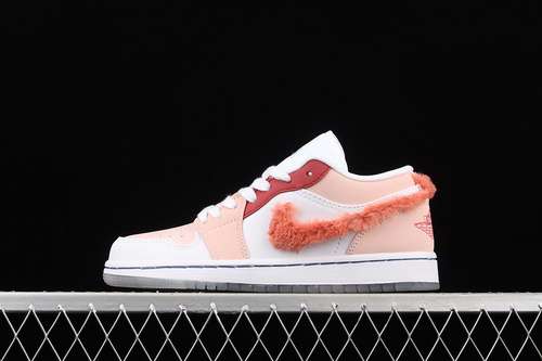 【340】[DM5443-666]-[AIR JORDAN 1 LOW MIGHTY SWOOSHERS PINK WHITE/WHITE/LIGHT PINK]-[WOMAN:36-40]