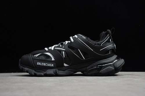 【580】[W1GB1-2045]-[BA*LEN*CIAGA TRACK TRAINERS BLACK/BLACK/WHITE]-[WOMAN:35-39]-[MAN:40-46]