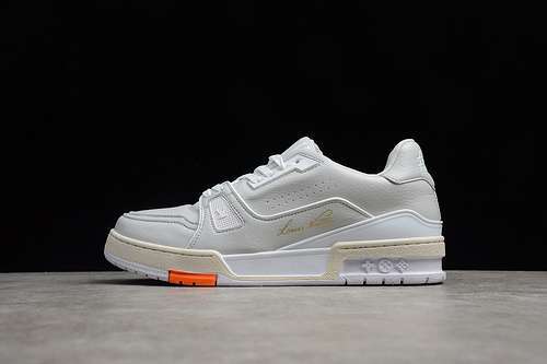 【380】[L*V LOW SHOES WHITE/WHITE/ORANGE]-[MAN:40-46]