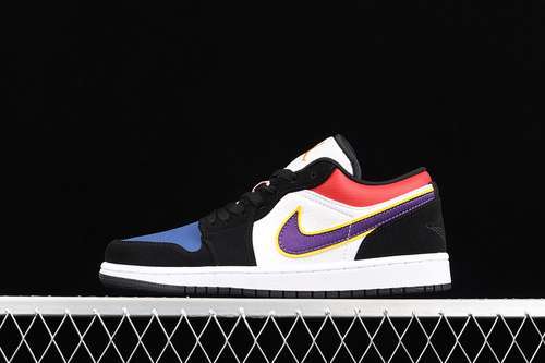 【320】[CJ9216-051]-[AIR JORDAN 1 LOW RIVALS BLACK/COURT PURPLE-UNIVERSITY GOLD-BRIGHT CRIMSON]