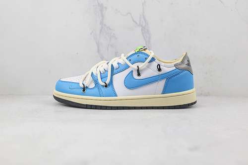 【320】[AIR JORDAN 1 LOW WHITE/WHITE/BLUE]-[WOMAN:36-39]-[MAN:40-46]