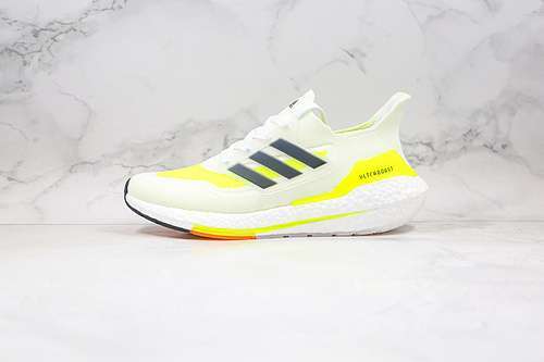 【320】[FY0377]-[ULTRABOOST 21 SHOES CLOUD WHITE/CORE BLACK/SOLAR YELLOW]-[WOMAN:36-39]-[MAN:40-45]
