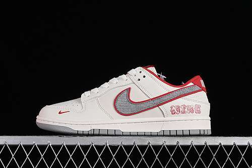【380】[DQ1098-366]-[SB DUNK LOW WHITE/GREY/RED]-[WOMAN:36-39]-[MAN:40-45]