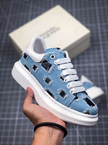 [ALE*XANDER MCQUEEN SOLE SNEAKERS BLUE/BLACK/WHITE]-[WOMAN:34-39]-[MAN:40-45]