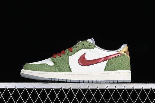 【380】[FN3727-100]-[AIR JORDAN 1 LOW CNY YEAR OF THE DRAGO WHITE/GOLD/ORANGE/GREEN]-[UNISEX:36-47.5]