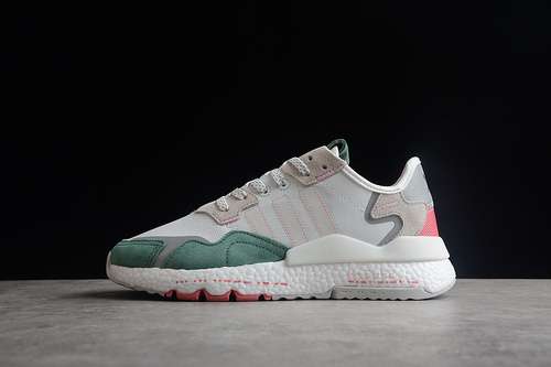 【280】[H03251]-[NITE JOGGER SHOES CLOUD WHITE/LIGHT GREY/GREEN-PINK]-[WOMAN:36-39]-[MAN:40-45]