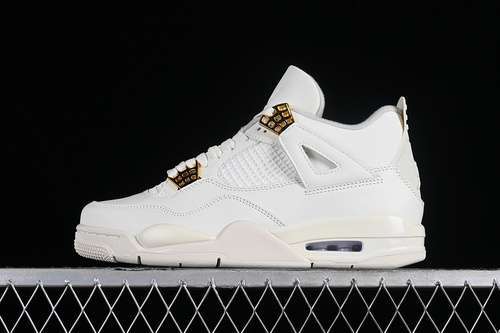 【400】[AQ9129-170]-[AIR JORDAN 4 RETRO SAIL/METALLIC GOLD/BLACK]-[WOMAN:36-39]-[MAN:40-47.5]