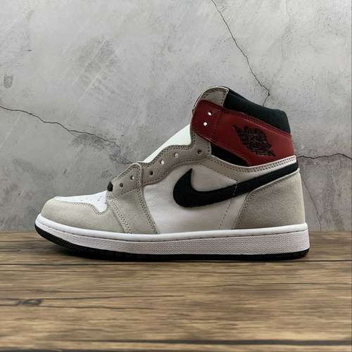 【400】[555088-126]-[AIR JORDAN 1 RETRO HIGH OG WHITE/BLACK/LIGHT SMOKE GREY/VARSITY RED]-[MAN:40-47]
