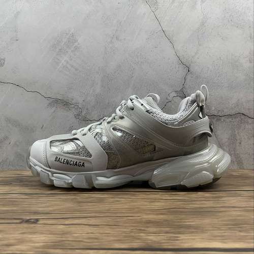 【750】[BA*LEN*CIAGA TRACK 2.0 SNEAKER LIGHT GREY/LIGHT GREY/SILVER]-[WOMAN:35-39]-[MAN:40-46]
