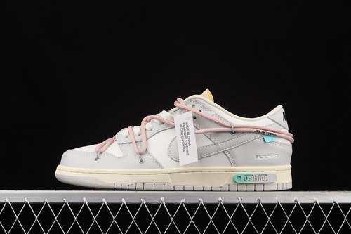 【320】[DM1602-109]-[OW X SB DUNK LOW LOT 09 OF 50 SAIL/NEUTRAL GREY/PINK]-[MAN:40-45]