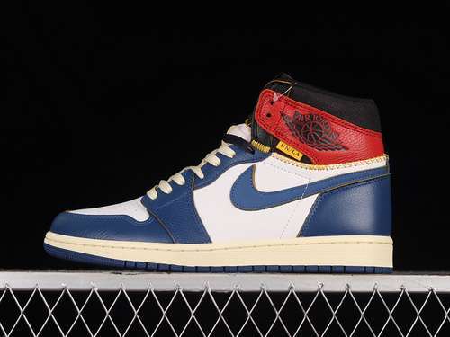 【570】[BV1300-146]-[UNION LA X AIR JORDAN 1 RETRO HIGH NRG WHITE/STORM BLUE/VARSITY RED/BLACK]