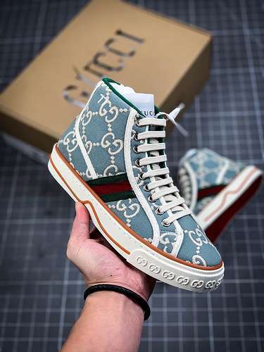 【480】[GU*CCI TENNIS 1977 PRINT SNEAKER BLUE/GREEN/RED]-[WOMAN:35-39]-[MAN:40-44]