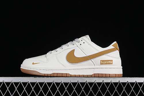 【360】[XH0923-339]-[SUPREME SB DUNK LOW WHITE/BROWN]-[WOMAN:36-39]-[MAN:40-45]