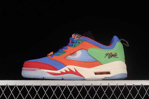 【450】[DR6287-486]-[AIR JORDAN 5 RETRO LOW DOERNBECHER 2022 HYPER ROYAL/SAFETY ORANGE/UNIVERSITY RED]
