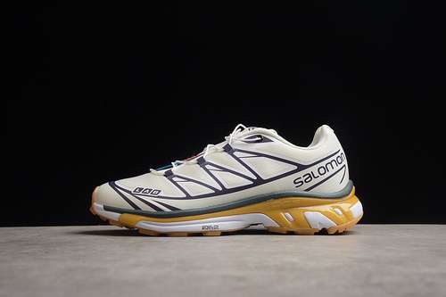 【300】[SALOMON XT-6 RUNNING SHOES WHITE/DARK BLUE/YELLOW]-[MAN:40-47]