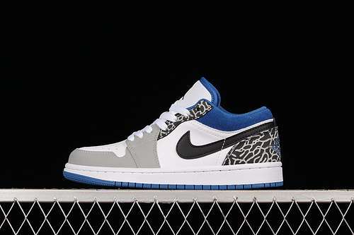 【300】[DM1199-140]-[AIR JORDAN 1 LOW SE TRUE BLUE WHITE/LIGHT GREY/BLUE-BLACK]-[UNSIEX:36-46]