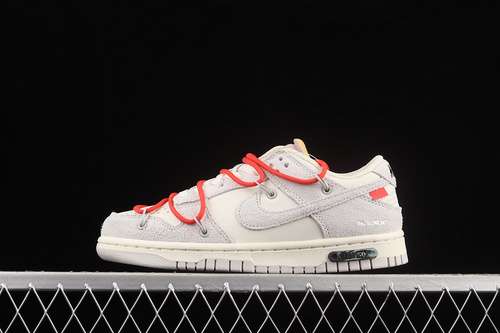 【450】[DJ0950-118]-[OW X SB DUNK LOW LOT 33 OF 50 SAIL/NEUTRAL GREY/CHILE RED]-[UNSIEX:36-47.5]