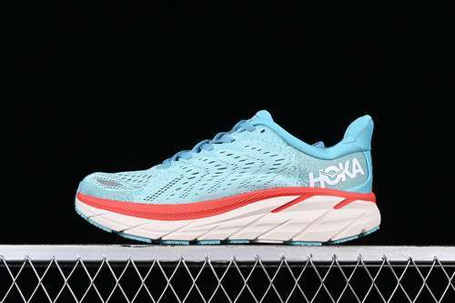 【250】[1121375 AEBL]-[HOKA ONE ONE CLIFTON 8 BLUE/RED/WHITE]-[WOMAN:36-39]-[MAN:40-45]