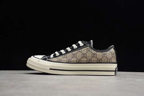 【260】[162058C]-[GU*CCI X CHUCK TAYLOR ALL-STAR LOW 70S BLACK/KHAKI/WHITE]-[UNISEX:35-44]