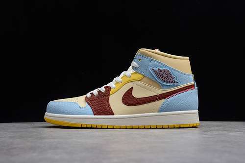 【360】[CU2803-200]-[CJ AIR JORDAN 1 MID SE FEARLESS MAISON CHATEAU BLUE/WHITE]-[MAN:40-46]