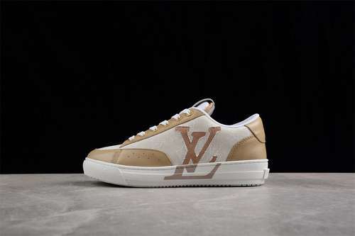 【430】[L*V TRAINER SNEAKERS WHITE/WHITE/BROWN]-[WOMAN:35-39]-[MAN:40-45]