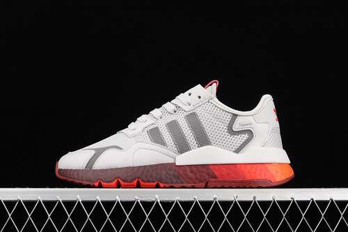 【280】[H01712]-[NITE JOGGER 2019 BOOST SHOES CLOUD WHITE/LIGHT GREY/RED]-[WOMAN:36-39]-[MAN:40-45]