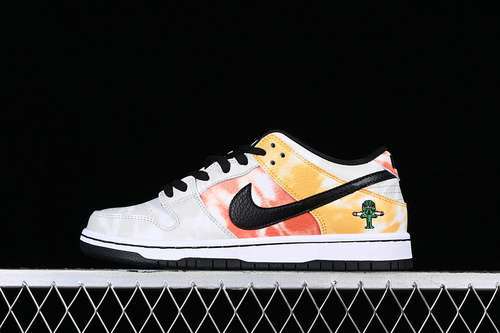 【270】[BQ6832-101]-[DUNK LOW SB TIE DYE RAYGUNS 2019 WHITE/ORANGE FLASH/WHITE]-[UNSIZE:36-46]