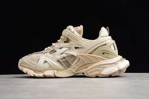 【700】[ECBL907327A]-[GZ BA*LEN*CIAGA TRACK 2.0 SNEAKER BEIGE/WHITE]-[UNISEX:36-45]