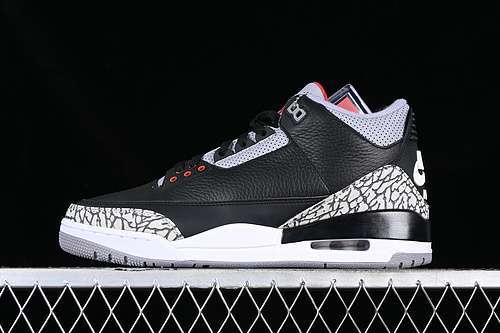 【500】[854262-001]-[AIR JORDAN 3 RETRO BLACK CEMENT 2018 WHITE/BLACK/GREY]-[MAN:40-47.5]