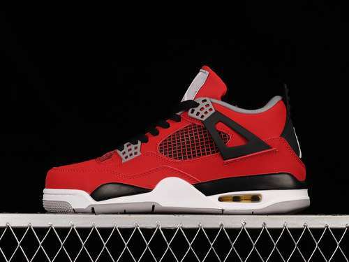 【300】[308497-603]-[AIR JORDAN 4 RETRO TORO BRAVO FIRE RED/WHITE-BACK-CMNT GREY]-[WOMAN:36-46]