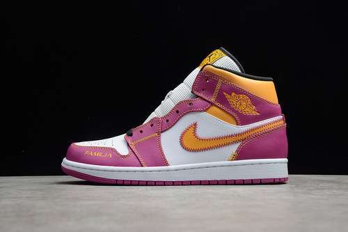 【380】[DC0350-100]-[CJ AIR JORDAN 1 MID DÍA DE MUERTOS WHITE/UNIV GOLD/CACTUS FLOWER/BLACK]
