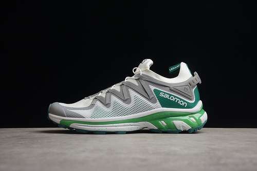 【280】[SALOMON XT-RUSH RUNNING SHOES WHITE/GREEN/LIGHT GREY]-[MAN:40-47]