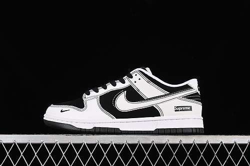【360】[FC1688-144]-[DUNK LOW SB SUPREME BLACK/WHITE]-[WOMAN:36-39]-[MAN:40-45]