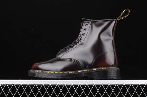 【400】[R11822211]-[DR.MARTENS 1460 MARTIN BOOTS BLACK/BLACK/RED WINE]-[WOMAN:35-39]-[MAN:40-44]
