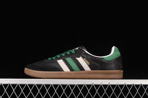【280】[FW2429]-[SAMBA VEGAN SHOES CORE BLACK/CLOUD WHITE/GREEN]-[MAN:39-45]
