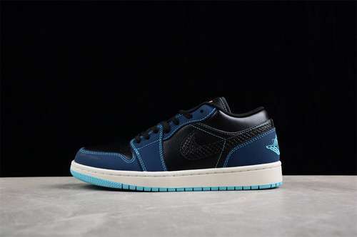 【280】[FJ5478-010]-[AIR JORDAN 1 LOW BLACK/BLUE/WHITE]-[WOMAN:36-39]-[MAN:40-46]