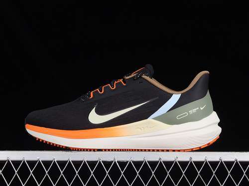 【280】[DX6040-071]-[AIR WINFLO 9 BLACK/COCONUT MILK/SAFETY]-[MAN:39-45]