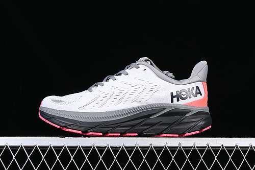 【250】[1119394 SDPK]-[HOKA ONE ONE CLIFTON 8 WHITE/BLACK/RED]-[WOMAN:36-39]-[MAN:40-45]