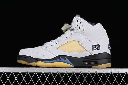【580】[FZ5758-004]-[A MA MANIERE AIR JORDAN 5 RETRO PHOTON DUST WHITE/YELLOW/BLACK/BLUE/SILVER]