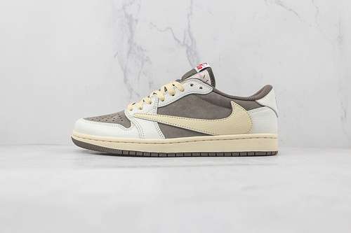 【550】[DM7866-162]-[TRAVIS SCOTT X AIR JORDAN 1 LOW OG REVERSE MOCHA SAIL/UNIVERSITY RED-RIDGEROCK]