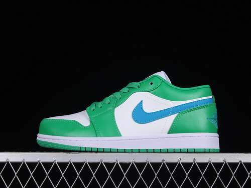 【280】[DC0774-304]-[AIR JORDAN 1 LOW LUCKY GREEN/AQUATONE-WHITE]-[WOMAN:36-39]-[MAN:40-46]
