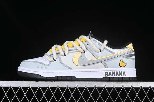 【360】[DD1391-100]-[DUNK LOW SB BANANA WHITE/GREY/YELLOW]-[WOMAN:36-39]-[MAN:40-46]