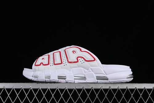 【210】[FD9885-100]-[AIR MORE UPTEMPO SLIDE WHITE/WHITE/UNIVERSITY RED]-[WOMAN:36-39]-[MAN:40-46]