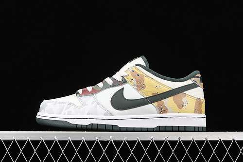 【330】[DH0957-100-[DUNK LOW SE SAIL MULTI-CAMO SAIL/VINTAGE GREEN-TOTAL ORANGE-WHITE ]-[UNISEX:36-46]