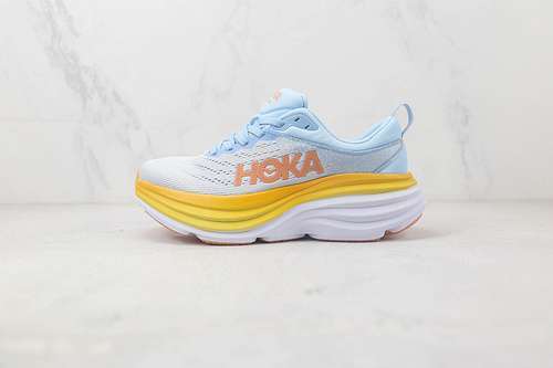 【280】[HOKA ONE ONE RUNNING SHOES LIGHT GREY/YELLOW/SKY BLUE]-[WOMAN:36-39]-[MAN:40-45]