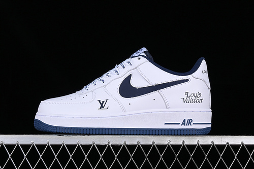 【340】[LV1898-831]-[LOUIS VUITTON AIR FORCE 1 07 LOW WHITE/BLUE]-[WOMAN:36-39]-[MAN:40-45]
