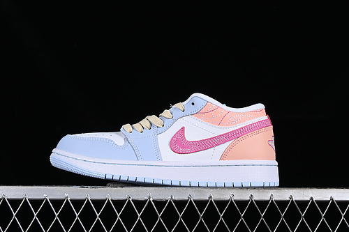 【260】[FV3623-151]-[AIR JORDAN 1 LOW WHITE/BLUE/PINK/ORANGE]-[WOMAN:36-39]-[MAN:40-47.5]