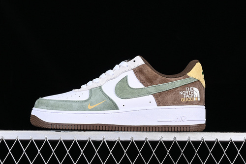 【320】[BS9055-811]-[THENORTHFACE AIR FORCE 1 07 LOW GREEN/WHITE/BROWN]-[WOMAN:36-39]-[MAN:40-45]