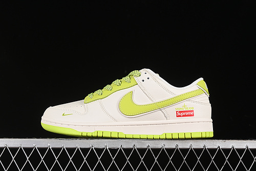 【360】[BB9866-005]-[SB DUNK LOW SUPREME OFF WHITE/GREEN]-[WOMAN:36-39]-[MAN:40-45]
